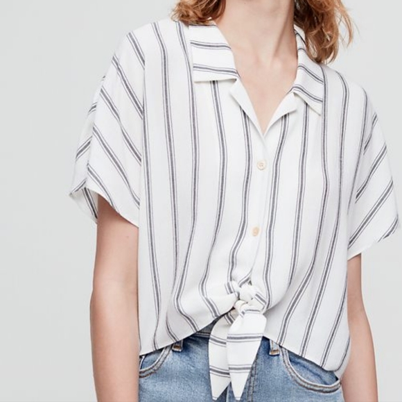 Wilfred Free Tie Front Blouse - Picture 2 of 11